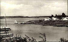 Knappensee Oberlausitz Sachsen DDR Ansichtskarte 1968 Segelboot Zeltplatz See
