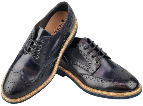 Exton halbschuhe 8142 blau - halbschuhe,
