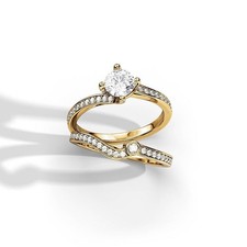Gelbgold Ring Set Zertifiziert