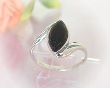 Onyx Ring Silber 925 schwarz