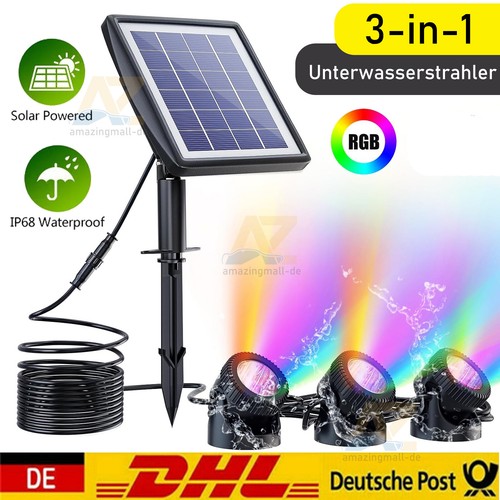 Rgb led solar teichbeleuchtung - led,