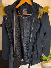 Damen Winterjacke Anorak Parka dunkelblau Gr. M