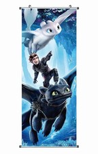 Drachenzähmen leicht gemacht Rollbild I 100x40cm I Motiv: Ohnezahn & Tagschatten