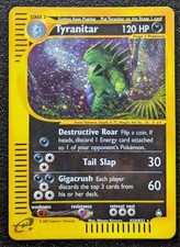 Rare Tyranitar #H28 Holo Pokemon WOTC Aquapolis !! English 