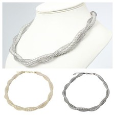 Halskette Netzschlauch Strass