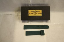 BREITLING KAUTSCHUK ARMBAND 22MM FÜR DORNSCHLIESSE 20MM 22-20 IN GRÜN TOP ZUST.