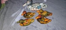 5  x Enten Deko Keramik