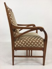 Sessel mit Armlehnen Jugendstil Angler Künstler Fisch / Lachs Kopf um 1910