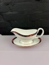 Royal Worcester Prince Regent Sauciere / Sauciere und Ständer / Tropfteller Set