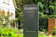 Werbepylon, Symtra-Design, LED beleuchtet, H=1800 mm