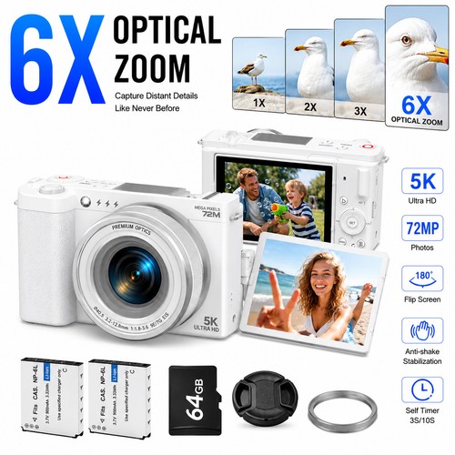 64gb digitalkamera fachem - 5k, 6-fachem