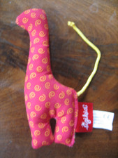 SIGIKID Greifling Baby- Greiftier Giraffe  rot orange Kringel ca. 15x5x2cm Stoff