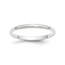 10k Weiß Gold Unisex Leicht