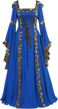 Damen mittelalter kleid lang - damen,