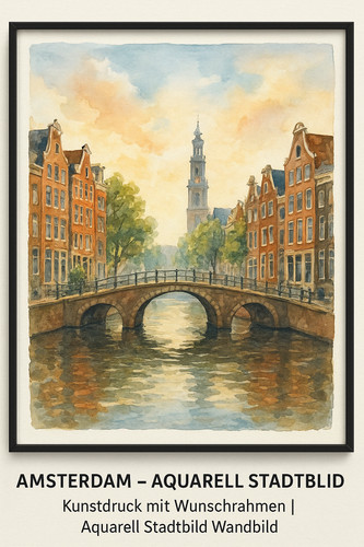 Amsterdam aquarell - amsterdam,