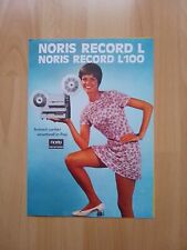 Prospekt/Broschüre NORIS RECORD L100/Noris Projektoren/Sammler/Top-Zustand