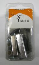 Spiegelhalter / Spiegelklammern mit Schrauben und Dübel Messing verchromt