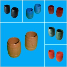 Playmobil - 2 x Fass Tonne Holzfass - offen - Farbe nach Wahl