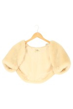 Julien Macdonald Fell Bolero Damen Elegant Luxuriös Beige Uni Kurzarm