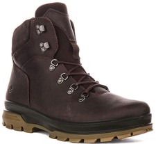 Ecco Robust Track Stiefel Wasserfest Schnürer Herren Stiefel IN Kaffee UK 7 - 12