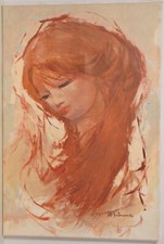 Otto Bachmann/verso bez. Dietz-Replik /Lithografie /990 Exemplare/Mädchenfrau