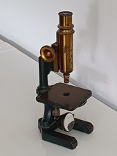 altes Mikroskop Paul Waechter Antik um 1900 mit Original-Holzschatulle vintage