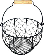 Eierkorb, Arbeitsplatte, Eisendraht-Aufbewahrungs-Organizer mit Griff, Hühnereie