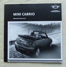 Mini Cabrio Cooper S JCW - Preisliste MJ 2013 - Prospekt Brochure 03.2013