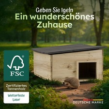 Igelhaus Winterquartier Hütte Wetterfest Futterhaus Holz sicher Labyrinth IH5