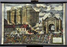Schulwandkarte Rollbild Poster Der Sturm auf die Bastille Paris 1789