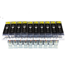 10x Schwarz für Canon PIXMA IP4850 MG5150 MG5250 MG5300 MG8150 MX885 mit CHIP