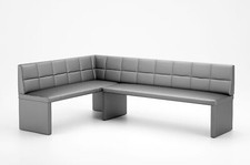 Eckbank Bank Küchenbank  -Ruth XL / R -Kunstleder Grau 196 x 142 cm