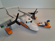 Lego City 60164 Rettungsflugzeug,Sea Rescue Plane,gebraucht,unvollständig#