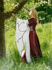 Mittelalter Brautkleid in rot weiß in Größe XS und S, NP:399€- 40% Günstiger!!!