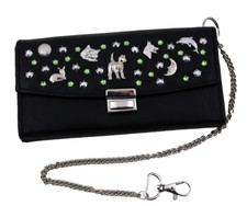 WESTERN-SPEICHER Leder Börse Portemonnaie Strass Kristall Elements Lea 170