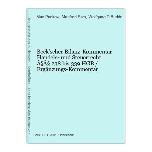 Beck scher bilanz - beck'scher, bilanz-kommentar