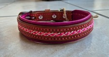 Hochwertiges Leder-Hundehalsband  und Leine  Handarbeit 