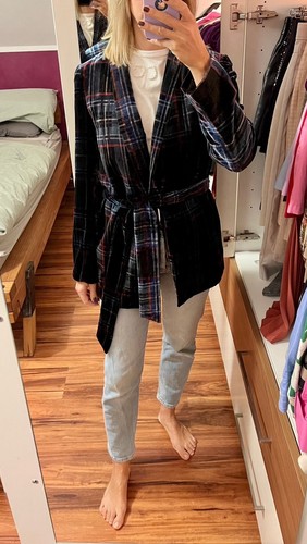 Zara samt blazer - blazer, kariert