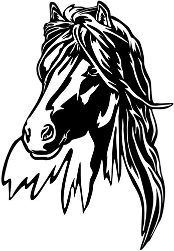 Aufkleber pferd pferdekopf - aufkleber,