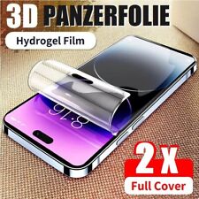 2X HYDROGEL DISPLAY PANZERFOLIE SCHUTZ FOLIE IPHONE 15 14 13 12?FULL CURVED?