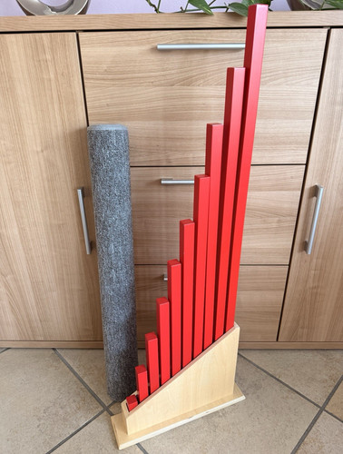 Montessori rote stangen - rote, set