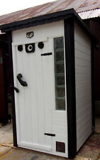 Holztoilette Lux 4 mit Glasbausteinen ideal für Garten oder Camping