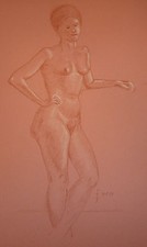 Stehender weiblicher Akt