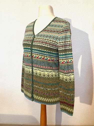 Dunque strickjacke grünbunt - strickjacke, s