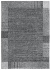 Bordüren Teppich grau flacher