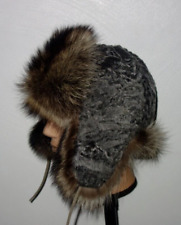 Waschbär Pelz Mütze Echtfell