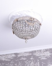 Deckenlüster Rokoko Lampe Hängelampe Kristalle Deckenleuchte Kronleuchter Lüster