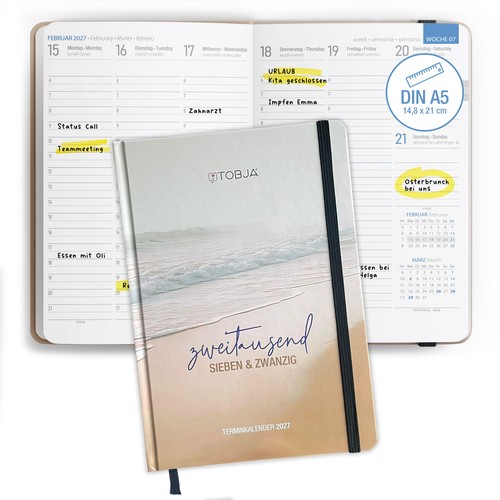 Buchkalender 2027 hardcover - a5,