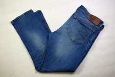 G-Star Jeans Hose Elwood 3301 Straight Stretch Trouser Pant Denim Blau W 36 L 32