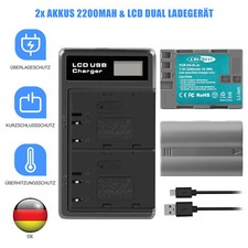 2x 2200mAh EN-EL3e Akku & LCD